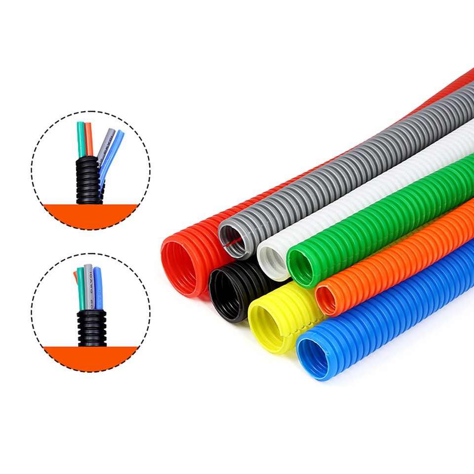 15m Split Loom Tubing Auto Home Electrical Wiring Sleeve Conduit Cable