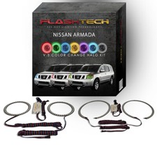 RGB Multi Color Changing LED Halo kit for 2004-2014 Nissan Armada Headlights