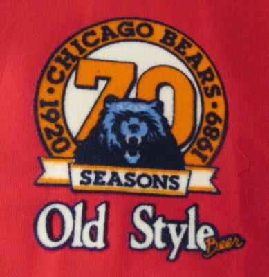 2 Vintage Beer Patch Heilemans Old Style Chicago Bears 70 Seasons 1920 to 1989