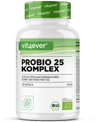 Probio 25 Komplex - 180 Kapseln - 27 Milliarden Darmbakterien - Darmflora