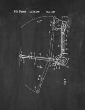 Sport Goped Motor Scooter Patent Print Chalkboard