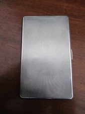 Asprey Art Deco Engine Turned Silver Case London 1935 Jubilee Head 6.5oz Ex+