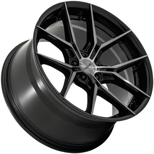 (1) 18x9.5 +40 Niche NC279 Prodigy 5 5x120 Matte Black Wheel - Picture 2 of 3