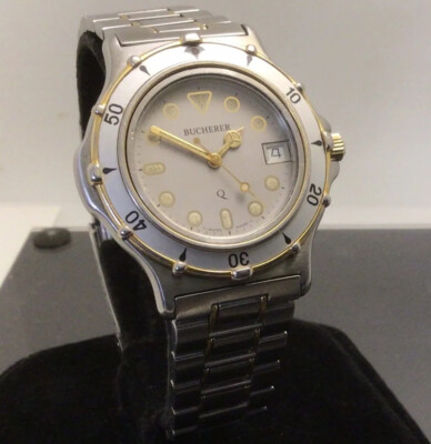 Vintage Bucherer Q Quartz 100M Diver, Cal. ETA 955 415