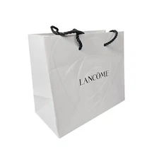 LANCOME Shopping Gift Paper Bag Small 7.5”x6.5”x4” White