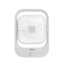 GEEPAS Silent Desk Cooling Fan 3 Speed USB Rechargeable 5-7h LED Night Light
