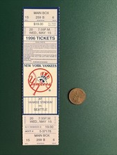 KEN GRIFFEY JR 1996 MARINERS Yankees ticket stub JETER MARIANO RIVERA RODRIGUEZ