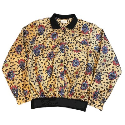 VTG 90s Animal Print T-Shirt Women s 14 Cheetah Geometric Button Up 80s USA Made