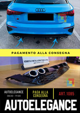 1085 DIFFUSORE ADATTO PER AUDI A3 8Y 20+ SPORTBACK LOOK S3 PER PARAURTI SLIN
