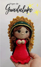Virgin of Guadalupe Amigurumi Doll 8 inches Handmade Crochet