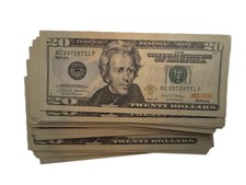 Prop Replica Money 20 Dollar Bills 50 Individual Fake Bills High Quality