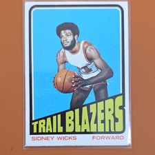Topps 1972-73 Sidney Wicks #20 Rookie Portland Trail Blazers NBA Card. rookie card picture