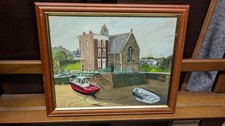 'St. Andrews Seamans Chapel small framed oil painting signed A Arnold 2019...