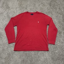 Top de pijama Polo Ralph Lauren para hombre rojo con logotipo bordado cuello redondo - talla L