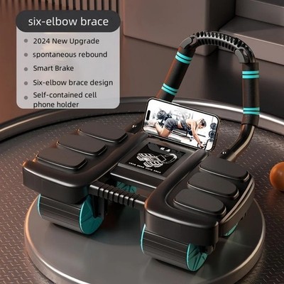 Gesundes Bauchrad Rad Bauch Fitness Rad mit 6 Ellenbogenstütze Bauch Roller