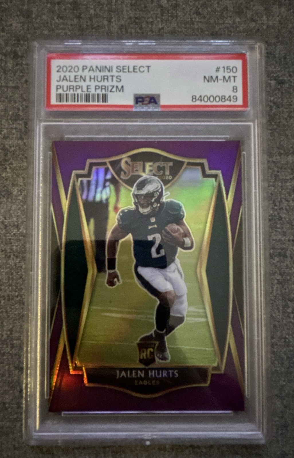 2020 Panini Select - Concourse Jalen Hurts #50 Purple Prizm /75 (RC)