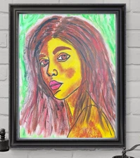 Abstract Original Art Thinking  11x14 Canvas Expressionism Design Home Art