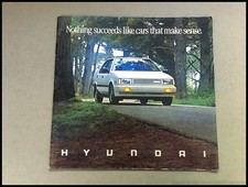 1988 Hyundai Excel 32-page BIG DELUXE Vintage Car Sales Brochure Catalog