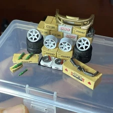 Diorama 1/64 Car Garage Model Repair Workshop Tuning Display Accessories Props