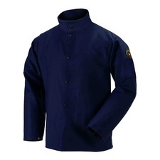 FN930C Heavy Duty Navy FR Cotton Flame Resistant Welding Jacket 9oz 30 Inch