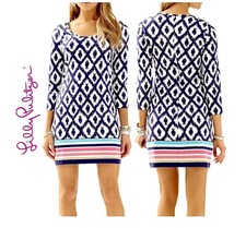LILLY PULITZER BEACON MINI DRESS XXS PIMA COTTON DOPAMINE BOLD COLORFUL RESORT
