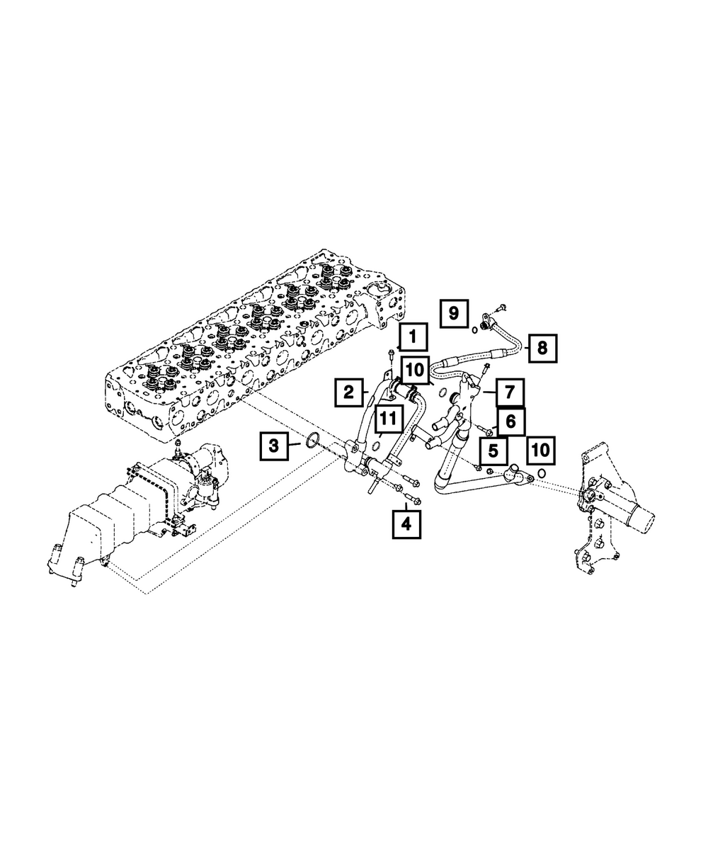 Genuine Mopar Water Outlet Tube 68723334AA