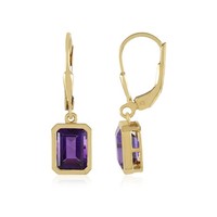 Ohrringe Aus Vergoldetem Silber Mit Amethysten