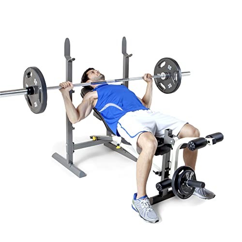 Marcy Folding Standard Weight Bench, Easy Storage, Incline M