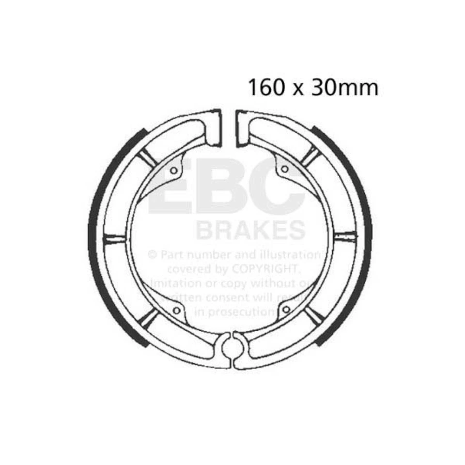 Zapatas de freno traseras para SUZUKI GS 550 L 1985-1986 EBC Foto 2 de 4