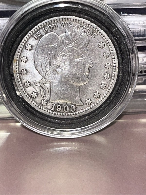 1903 Liberty Qtr dollar XF/AU Full Liberty Nicely Struck