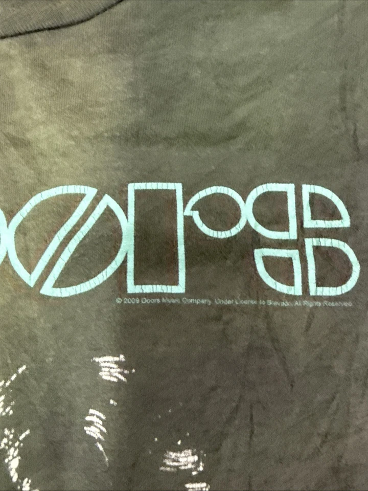 Camiseta The Doors 2009 Gris Desteñida Sucia Adulto Talla Mediana Banda Camiseta Foto 4 de 4