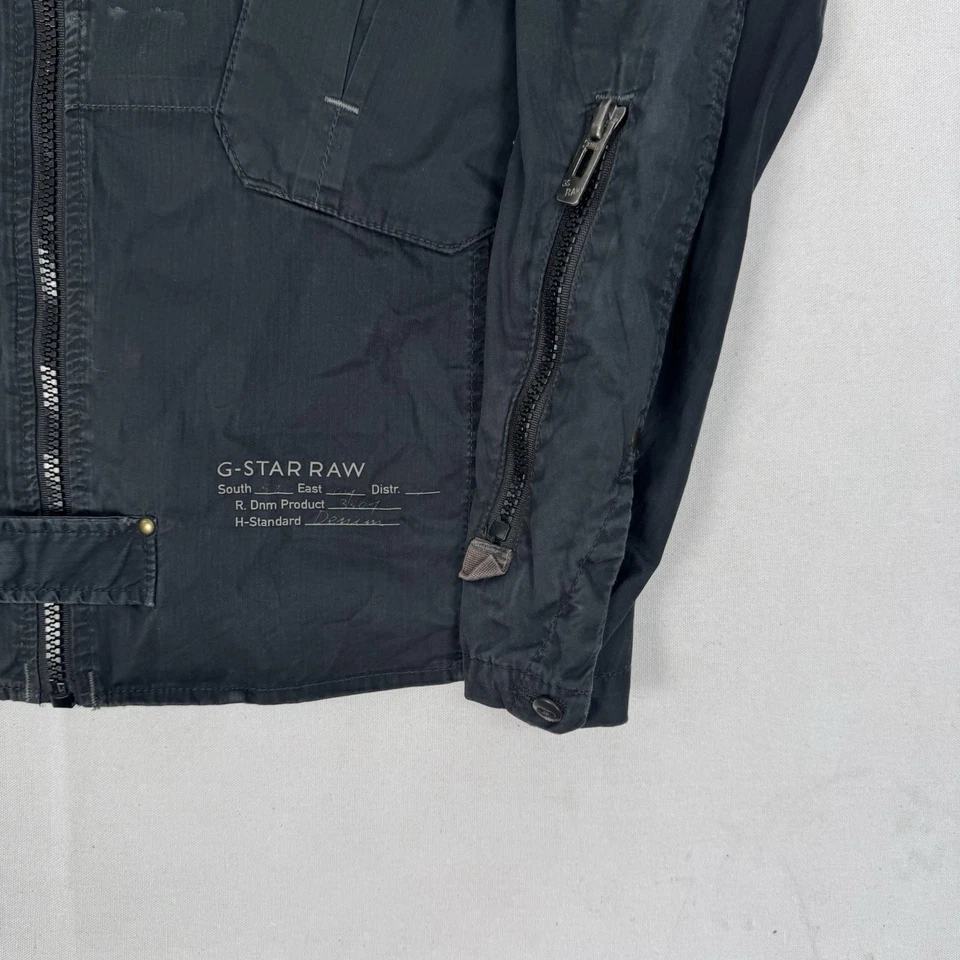 Chaqueta G Star Raw Para Hombres L Negra Nueva Sobrecamisa Blan Militar Utilidad Carga Tareas Foto 2 de 4