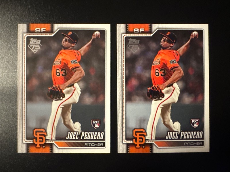 Topps 2026 Series 2 Joel Peguero 474 Giants Base Rookie x2