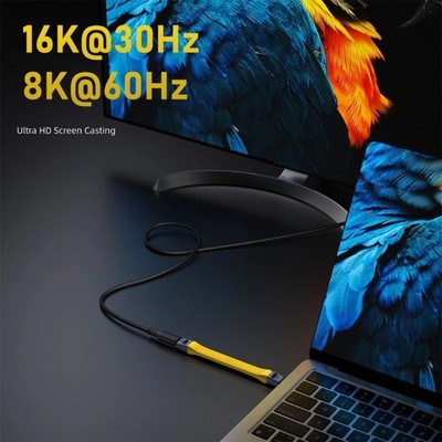 Thunderbolt5 Compatible USB4 Cable 100WPD 40Gbps Data Transfer Flexible TPE