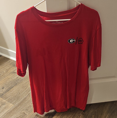 Colosseum Georgia Bulldogs NCAA Mens Shirt Size L Red University of Georgia