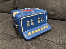 Vintage Schylling Little Blue Accordion Child Size Toy Musical Instrument