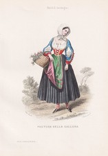 Gallura Sardegna Costumi Lithografia 1800