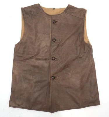 Reproduction British Army 100% Leather Jerkin Brown Military Waistcoat Authentic - Image 1 of 4