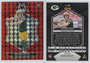 2024 Panini Mosaic Rookies Red Mosaic Prizm Michael Pratt #400 Rookie RC