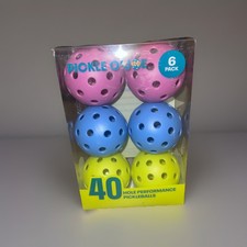 O  Joe Pickleballs 6 Pack 40-Hole Outdoor Balls  New Sealed  Bulk Discounts   