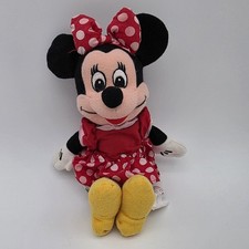 Vintage Disneyland Disney World Minnie Mouse Polka Dot Plush 1990s, 10"