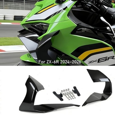 For Kawasaki ZX-6R 2024-2026 Front Spoiler Wing Aerodynamic