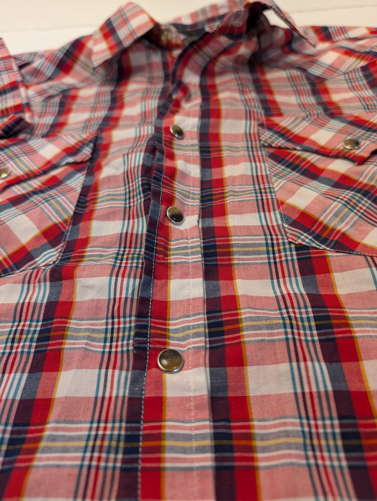 Pendleton Men Large Shirt Fitted Short Sleeve Pea… - image 3