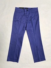 Banana Republic Logan Crop Mid Rise Straight Fit Trouser Womens Sz 2 Blue Purple