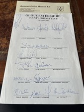 Gloucestershire County Cricket - Signed Team sheet 2003