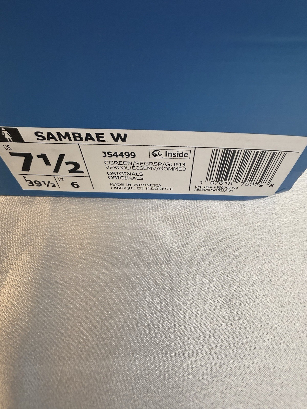 Adidas Sambae Collegiate Green Spark Gum Lace-Up Women's Low Top Sneakers  thumbnail 4