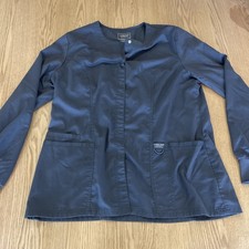 Cherokee Authentic Workwear Revolution Gray Large Jacket Snap Front Pockets