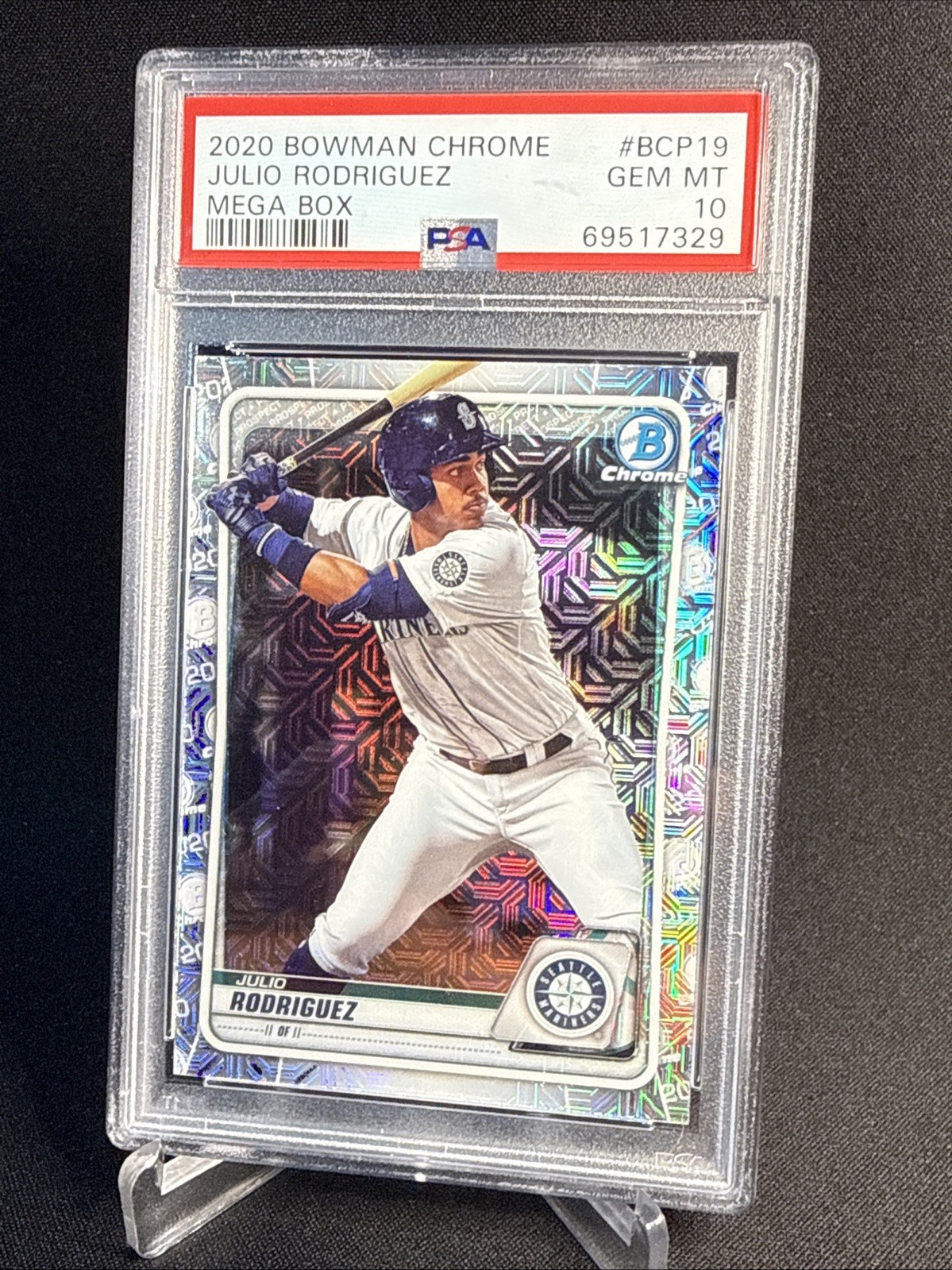 2020 Bowman Chrome Prospects Julio Rodriguez #BCP19 PSA 10 view 3