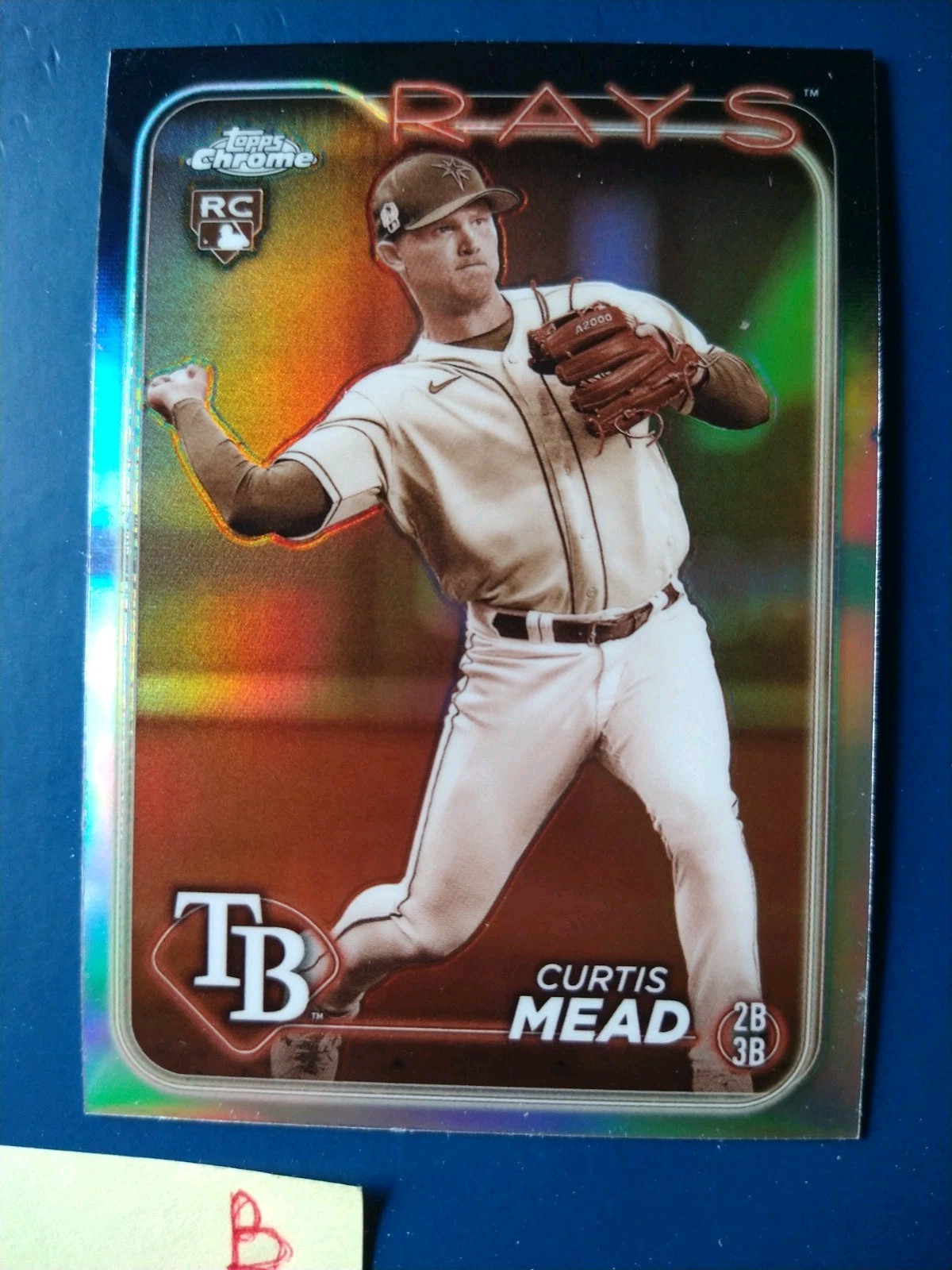 2024 Topps Chrome Sepia Refractors Curtis Mead #209 Tampa Bay Rays Rookie RC