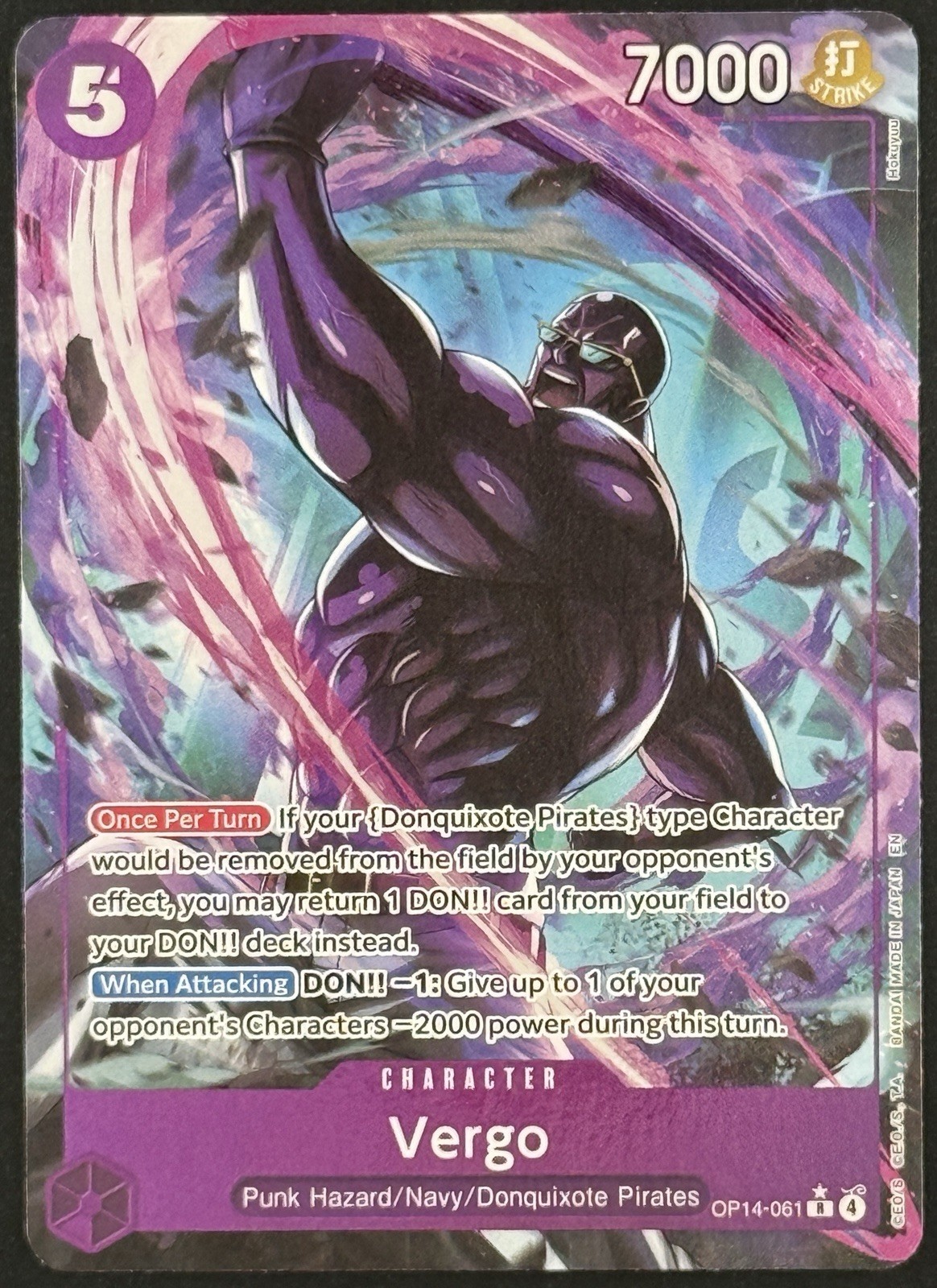 One Piece TCG - The Azure Sea’s Seven - OP14-061 - Vergo - R Alt Art TCG ENGLISH